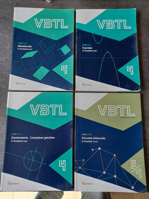 Boeken wiskunde 5u doorstroom VBTL 4 stuks, Livres, Livres scolaires, Utilisé, Mathématiques A, Secondaire, Enlèvement