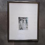 Reproduktie prent 2 dames door Paul Delvaux, Ophalen of Verzenden