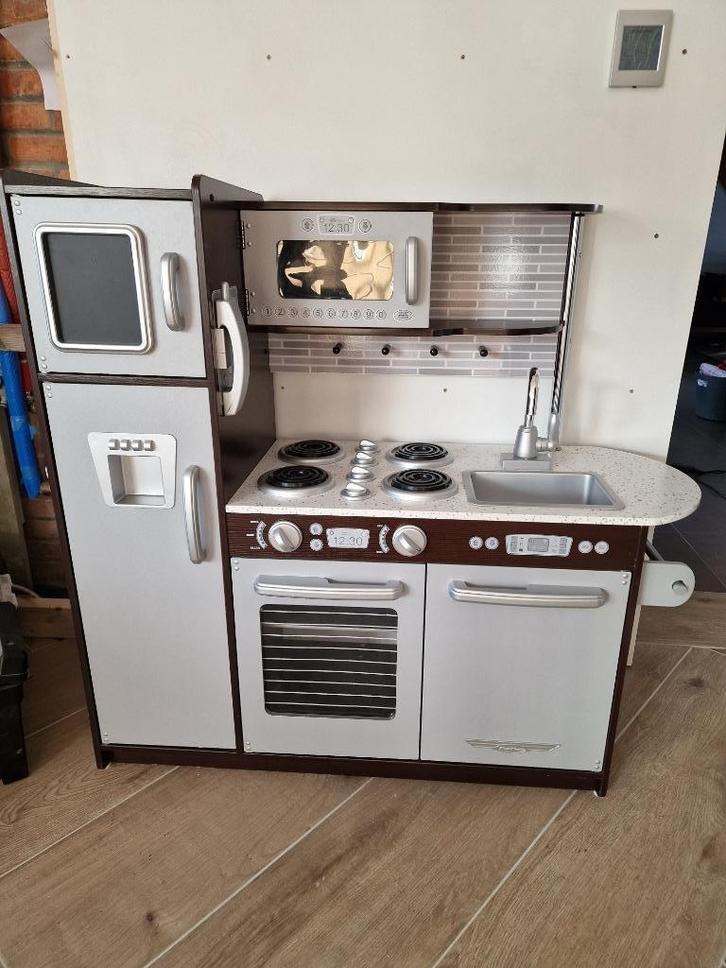 KidKraft Uptown Espresso Houten Keukentje, Kinderen en Baby's, Speelgoed | Speelkeukens, Zo goed als nieuw, Speelkeuken, Hout