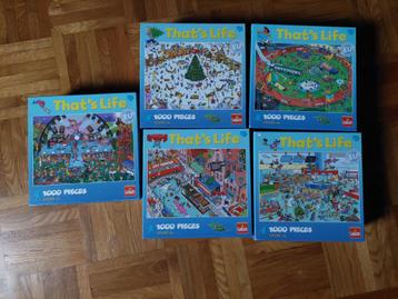 5 puzzels van 1000 st - Goliath That's life beschikbaar voor biedingen