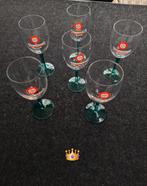 Mooie tonisteinerglazen m. groene voet 1€x 6st perfect staat, Enlèvement