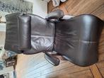 Human Touch Perfect Chair donker bruin echt leder., Huis en Inrichting, Fauteuils, Ophalen, Gebruikt