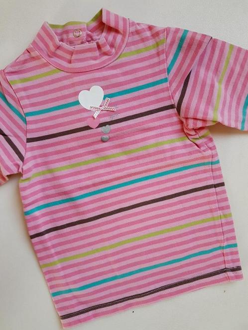 ORCHESTRA - Sous-pull/blouse rose à lignes - T.12 mois/74cm, Kinderen en Baby's, Babykleding | Maat 74, Gebruikt, Meisje, Shirtje of Longsleeve