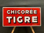 Emaille reclamebordje Chicorėe Tigre jaren 30-40, Ophalen, Gebruikt, Reclamebord