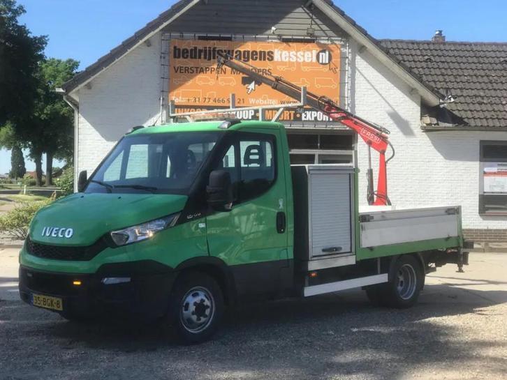 Iveco Daily 40C17 3.0HPi Fassi M10A 12 kraan open laadbak Pr, Auto's, Bestelwagens en Lichte vracht, Bedrijf, Te koop, ABS, Centrale vergrendeling