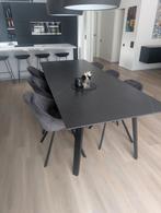 Tafel en stoelen en zetel, Maison & Meubles, Enlèvement, Rond