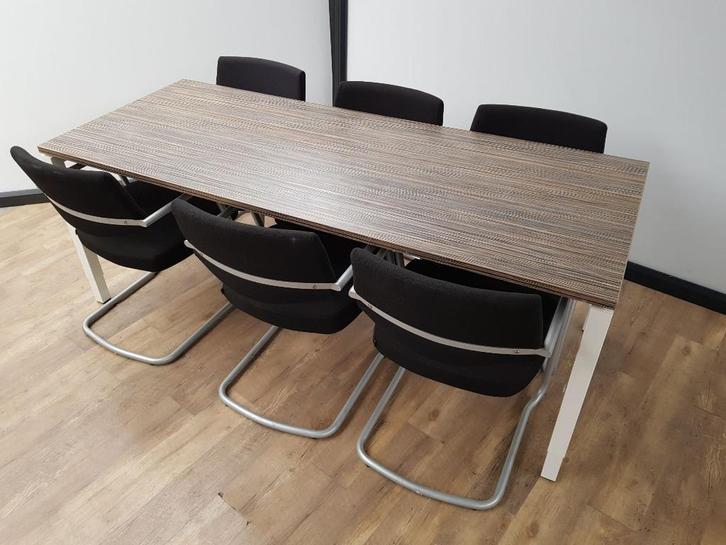 Vergadertafel Q-line wit gebruikt frame nieuw blad, Huis en Inrichting, Tafelkleden, Ophalen of Verzenden