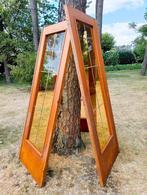 houten binnendeuren drieluik met glas, Doe-het-zelf en Bouw, Ophalen, Gebruikt, Minder dan 80 cm, Binnendeur