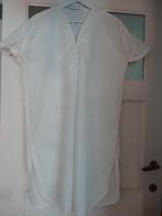 Djellaba blanche manches courtes en coton. Taille M, Kleding | Dames, Ophalen of Verzenden, Zo goed als nieuw, Maat 38/40 (M)