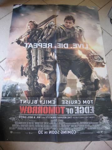 Affiche de cinéma Edge of Tomorrow avec Tom Cruise et Emily 