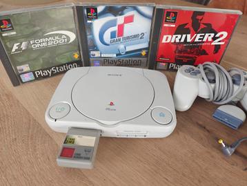 Perfect werkende PS One inclusief 3 spelletjes, Enlèvement, Comme neuf