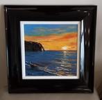 Ondergaande zon in Etretat, Ophalen of Verzenden