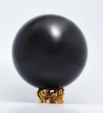 Bol. zeldzame gebeeldhouwde steen, zwarte obsidiaan, Verzenden