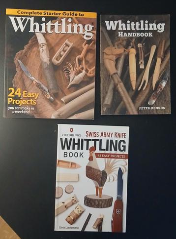 9 euro voor set van 3 handboeken houtsnijden/Whittling.  beschikbaar voor biedingen