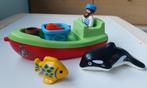 Playmobil 123: vissersboot met vissen, Enlèvement, Comme neuf, Ensemble complet