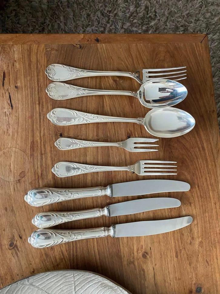 Verzilverd bestek Christofle Marly, Antiek en Kunst, Antiek | Bestek, Ophalen