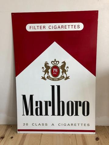 Groot email Reclamebord Marlboro 1.20m x 0.80m beschikbaar voor biedingen