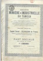 Soc. Monière & Industrielle du Tamega - 1925, 1920 à 1950, Action, Enlèvement ou Envoi