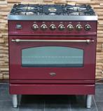🔥Poêle Boretti Luxe 80 cm rouge bordeaux + vieux cuivre, Comme neuf, 5 zones de cuisson ou plus, Classe énergétique A ou plus économe