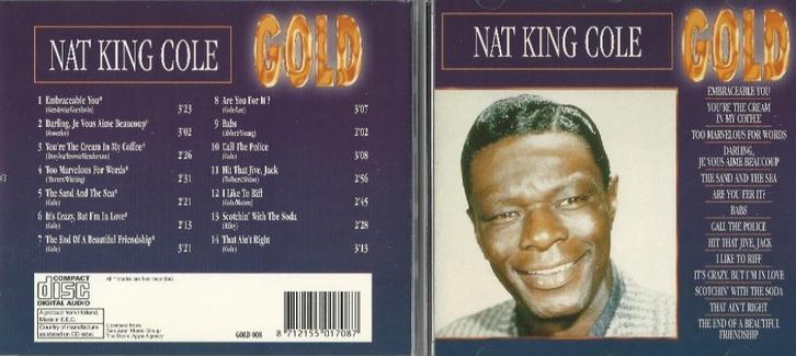 CD * NAT KING COLE - GOLD, Cd's en Dvd's, Cd's | Pop, Zo goed als nieuw, 1960 tot 1980, Ophalen of Verzenden