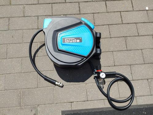Zelfoprollende Perslucht Slang + Filter/Waterafscheider, Doe-het-zelf en Bouw, Compressors, Zo goed als nieuw, 10 bar of meer