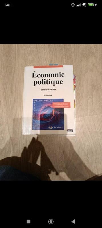 Economie politique 4e edition beschikbaar voor biedingen