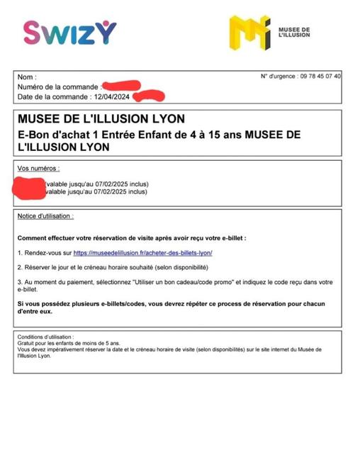 Musée de l'illusion Lyon, Tickets en Kaartjes, Musea