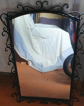 Miroir vintage avec cadre noir 70 cm
