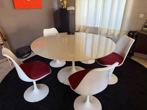 Echte originele Knoll Saarinen tafel + 5 tulip stoelen, Antiek en Kunst, Kunst | Designobjecten, Ophalen