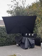 Zwarte parasol perfecte staat, Tuin en Terras, Ophalen, Zo goed als nieuw, Zweefparasol, Kantelbaar