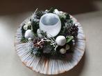Rond decoratiestuk met nepplanten en kaars, Ophalen of Verzenden, Nieuw