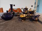 Kobalt Blauw porselein  theeset 17delig KHM, Antiek en Kunst, Ophalen of Verzenden