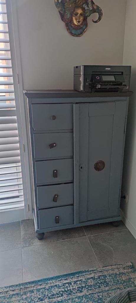 Vintage brocante kast, Antiek en Kunst, Curiosa en Brocante, Ophalen