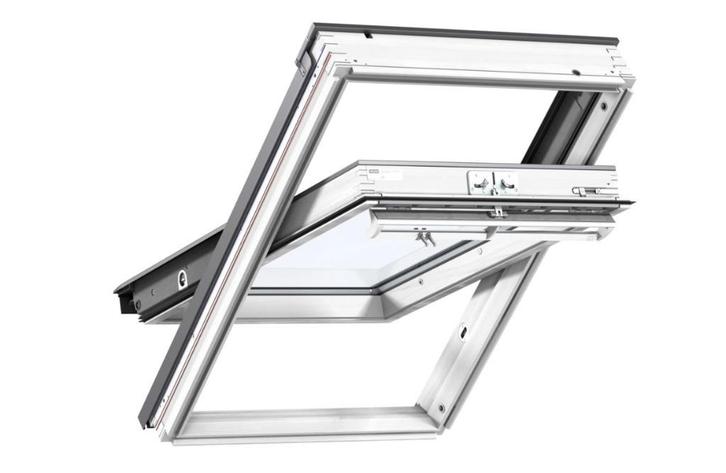 Velux bois blanc NEUF GGL CK02/MK04/SK06/UK04 + raccord, Doe-het-zelf en Bouw, Deuren en Vliegenramen, Nieuw, Hout, Ophalen