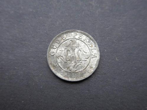 10 Gas 1942 Oude Pekela Nederland Gasmunt Zink WW2 (01), Postzegels en Munten, Munten | Nederland, Losse munt, 10 cent, Koningin Wilhelmina
