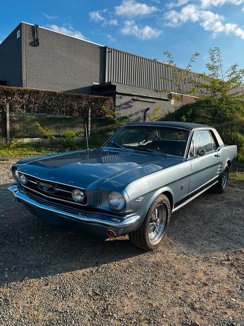 Ford mustang 1965 v8, Auto's, Ford, Bedrijf, Mustang, Benzine, Coupé, 2 deurs, Blauw, Zwart, Leder, Achterwielaandrijving, Ophalen