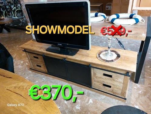 Showmodel tv-meubel mangohout, Huis en Inrichting, Kasten |Televisiemeubels, Nieuw, Minder dan 100 cm, 150 tot 200 cm, 25 tot 50 cm