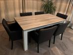 6 landelijke stoelen (William Winston ) + bijhorende tafel, Huis en Inrichting, Ophalen, Zo goed als nieuw