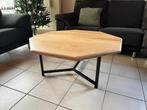 Salontafel met behandeld voleiken blad, Huis en Inrichting, Ophalen, 50 tot 100 cm, Rond, Nieuw