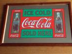 Coca Cola Ice Cold 31 x 21 cm, Ophalen of Verzenden, Zo goed als nieuw, Reclamebord