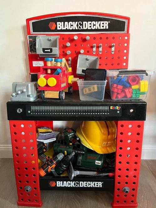 Werkbank Black & Decker met veel toebehoren Smoby, Kinderen en Baby's, Speelgoed | Speeltafels, Ophalen