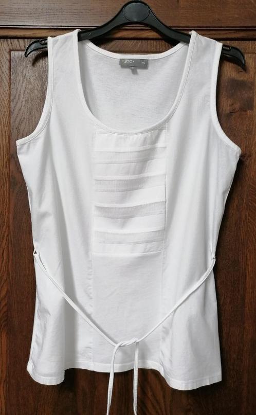 Witte top met sierlijk inzetstuk van JBC, maat L, Kleding | Dames, Topjes, Zo goed als nieuw, Maat 42/44 (L), Ophalen of Verzenden