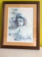 schilderij droevige clown, Ophalen of Verzenden, Zo goed als nieuw, Schilderij