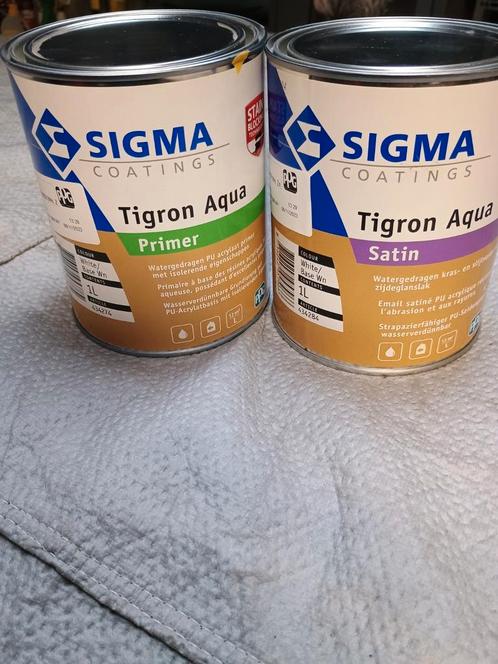 Nieuwe ongeopende sigma, primer en lakverf voor hout, Doe-het-zelf en Bouw, Verf, Beits en Lak, Nieuw, Verf, Wit, Ophalen of Verzenden
