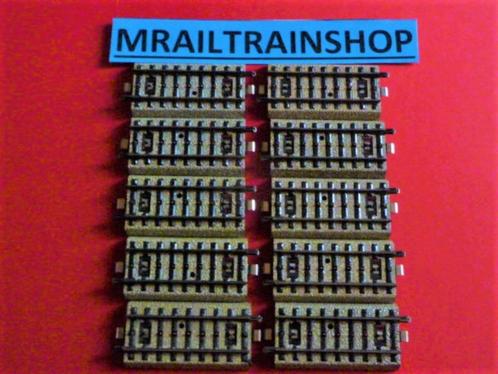 5129 MARKLIN HO - 10 x RECHTE RAILS 7 CM, Hobby en Vrije tijd, Modeltreinen | H0, Gebruikt, Rails, Wisselstroom, Märklin, Analoog