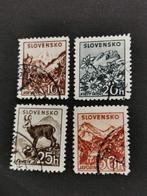 Slovakije 1940 - berglandschappen, wilde dieren, bloemen, Ophalen of Verzenden, Overige landen, Gestempeld