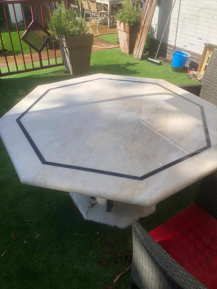 marmeren eettafel tot 8 personen, Huis en Inrichting, Tafels | Eettafels, Ophalen