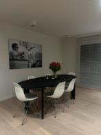 Zwarte houten tafel - Pascale Naessens, Enlèvement, Utilisé, 50 à 100 cm, Ovale