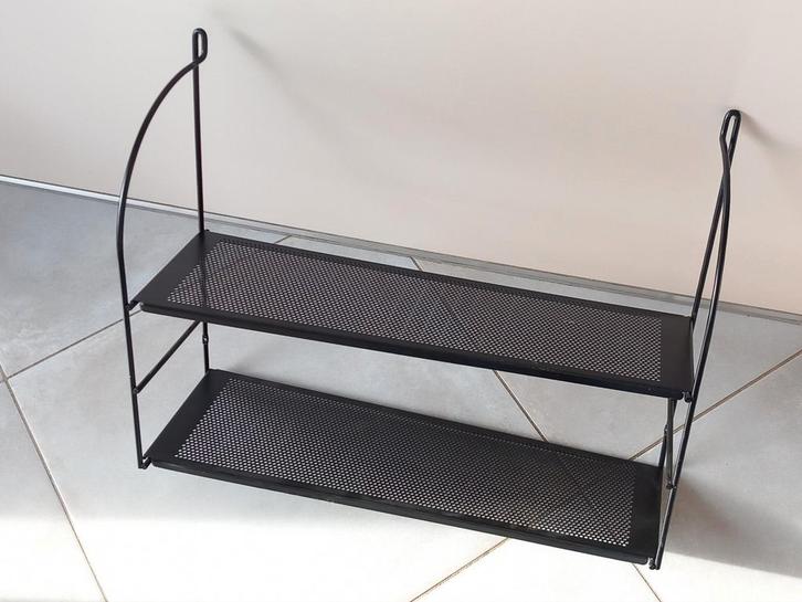Vintage metalen wandplank, Huis en Inrichting, Woonaccessoires | Etagères, Gebruikt, Ophalen of Verzenden