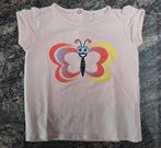Mt 86 Lichtroze T-shirt glinsterende kleurrijke vlinder, Kinderen en Baby's, Babykleding | Maat 86, Meisje, Shirtje of Longsleeve